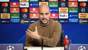 Pep Guardiola, ayer en rueda de prensa | AFP