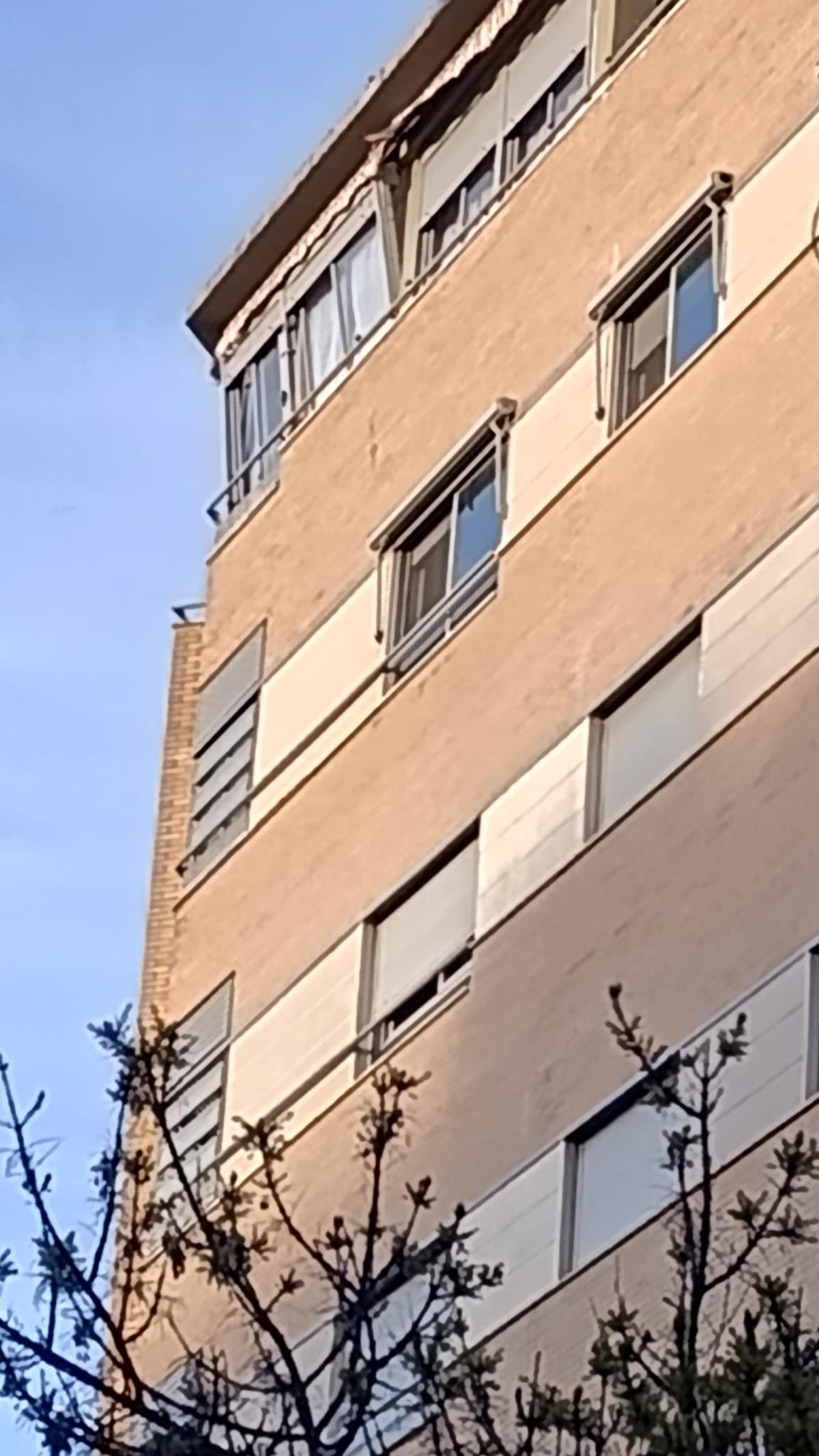 En la parte alta, la vivienda afectada.