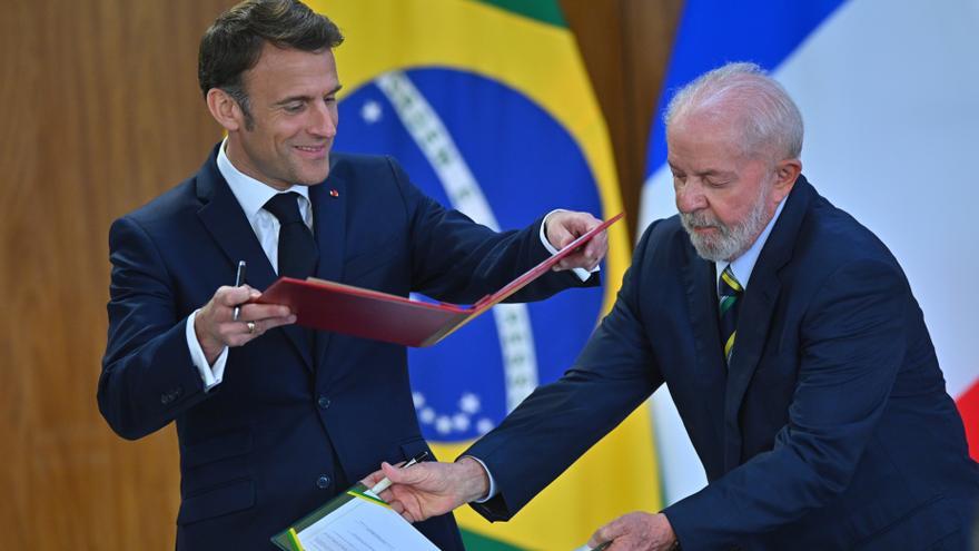 Macron pide en Brasil olvidarse del acuerdo Mercosur-UE y discutir uno nuevo que &quot;priorice&quot; el cambio climático