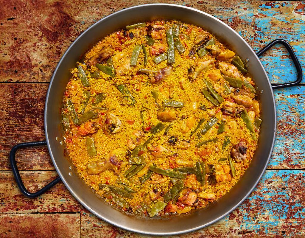 Paella valenciana.