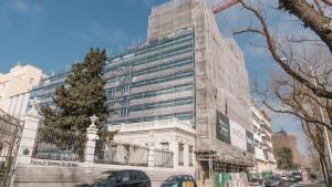 La fachada del edificio situado en Castellana 19, en Madrid