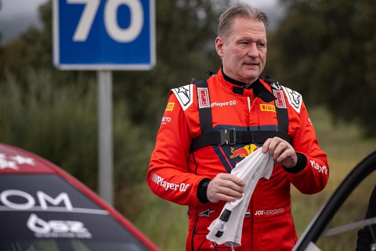 Jos Verstappen, al finalizar su entrenamiento previo al inicio del Rally Sierra Morena.