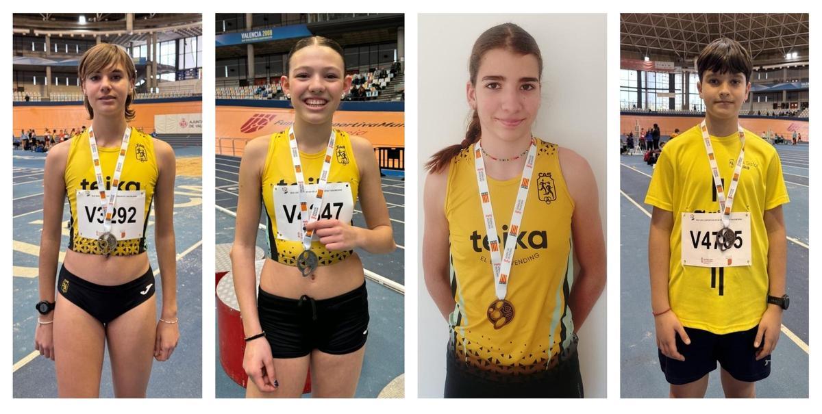 Los atletas "groguets" medallistas provinciales