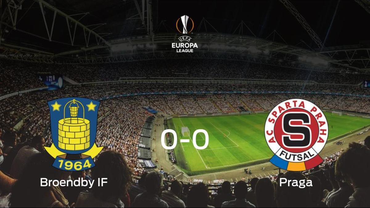 El Broendby IF y el Sparta Praga empatan sin goles en el Estadio Brøndby (0-0)