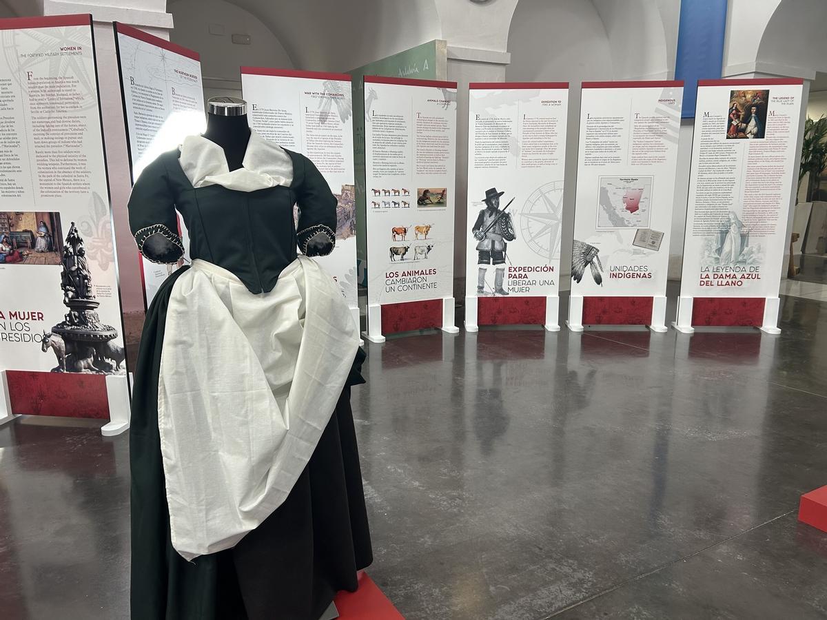 Un rincón de la exposición 'Españoles en el nacimiento de una nación', en el Parador de San Rafael.