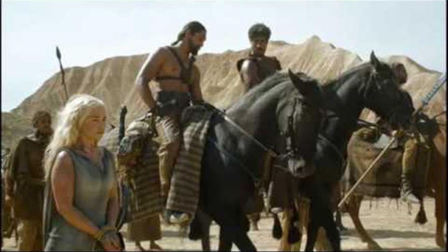 Daenerys con sus dothrakis, atravesando las Bardenas Reales.