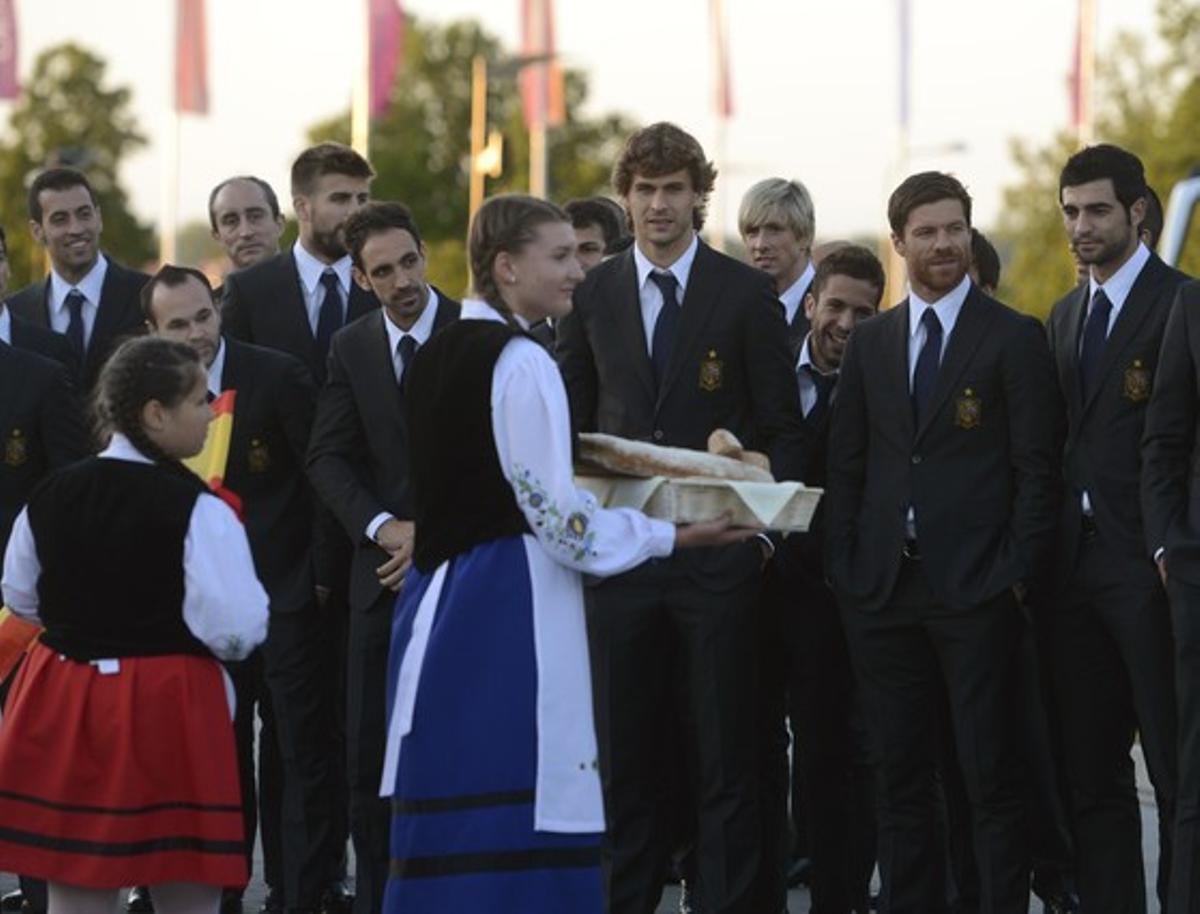 LLEGADA DE LA SELECCIÓN ESPAÑOLA