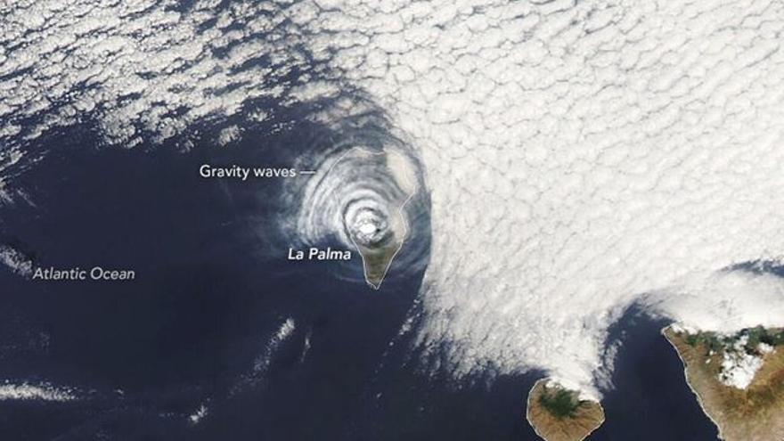Nubes en espiral captadas por la NASA.