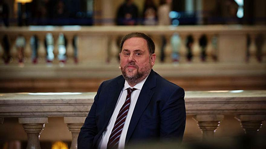 Oriol Junqueras, en la presa de possessió d’Aragonès | ARXIU/EP