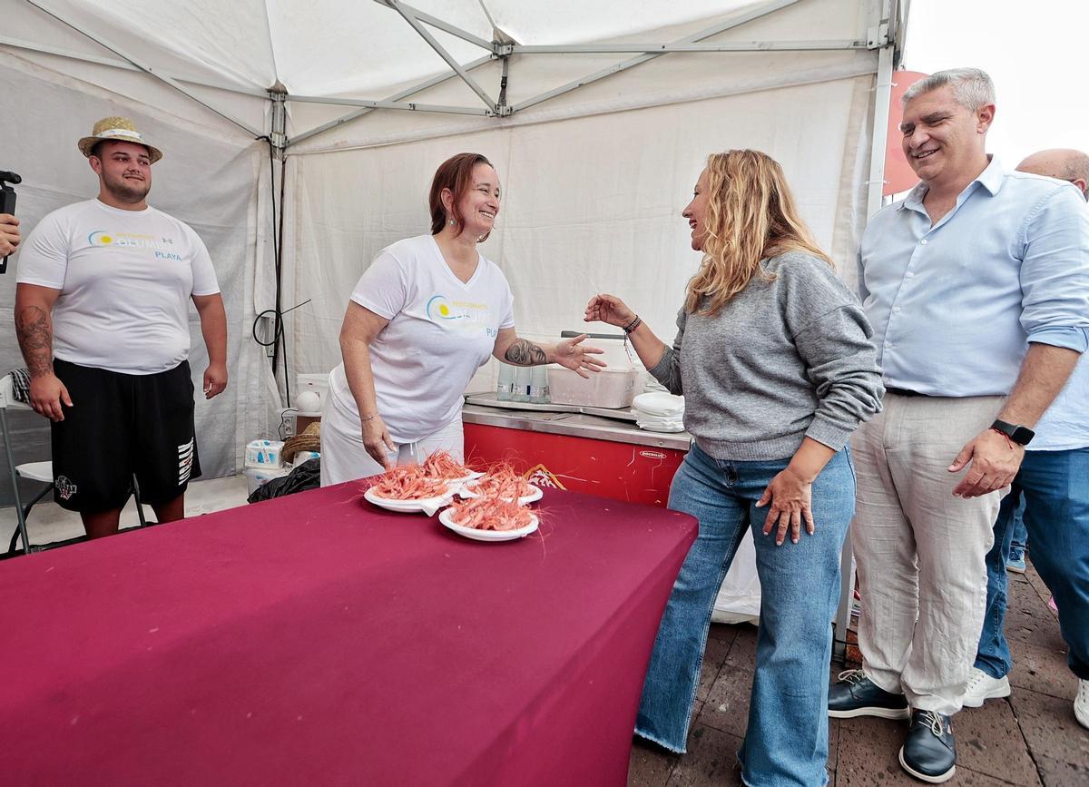 Cañas y camarones en Bajamar