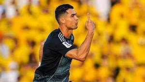 Cristiano Ronaldo, celebrando su gol 969