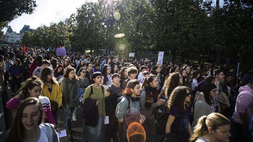 Estudiantes en la manifestación contra el machismo en las aulas el pasado 14 de noviembre