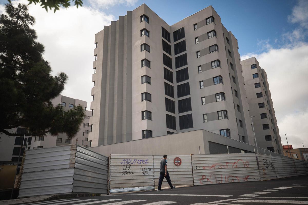 Los dos edificios correspondientes a la fase 1 de reposición del barrio