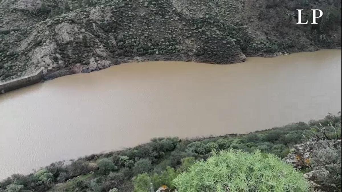 La presa de Candelaria, en Acusa, llena tras Filomena