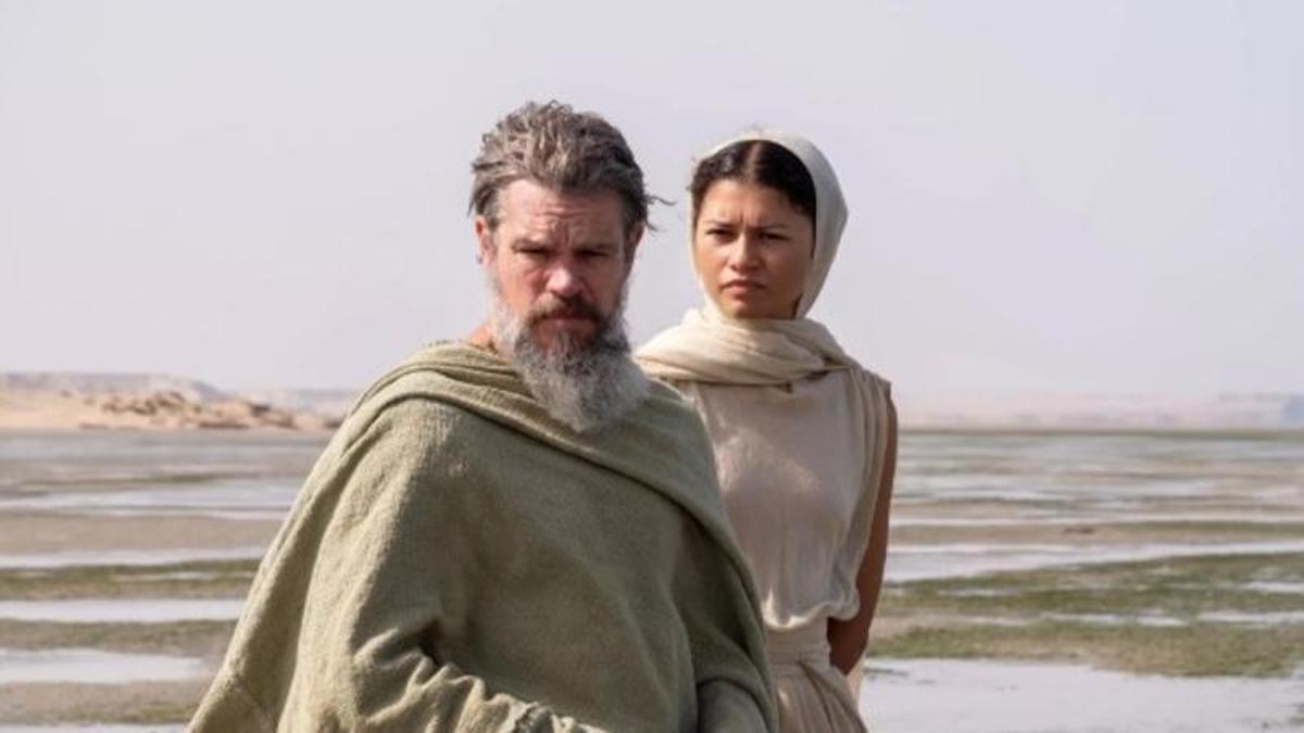 Matt Damon y Zendaya en 'La Odisea'.
