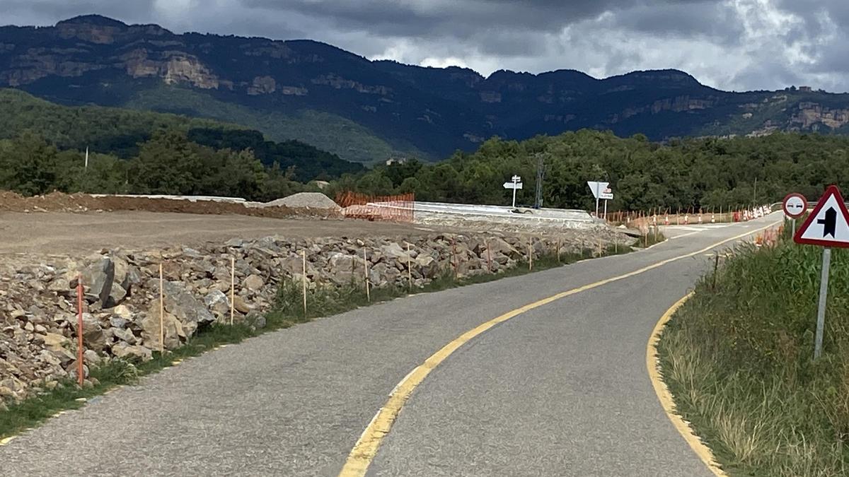 Una vista general de la carretera que enllaça les dues capitals de comarca