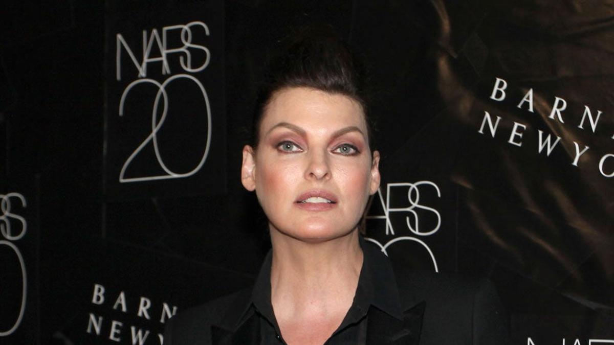 Linda Evangelista en un photocall