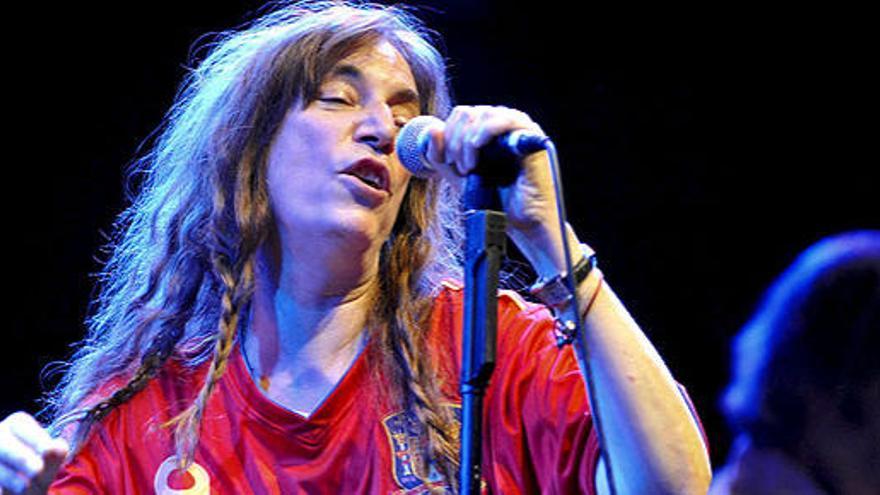 La cantante Patti Smith, durante el concierto que ofreció este martes en Madrid