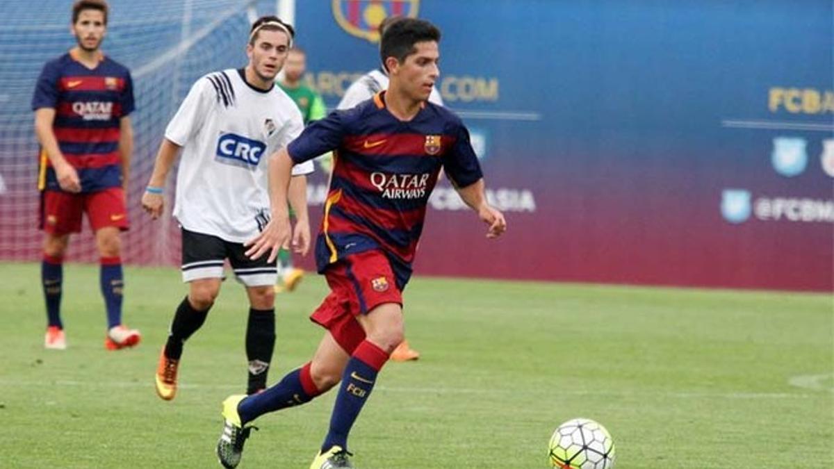 Bicho, en un partido de pretemporada con el Barça B