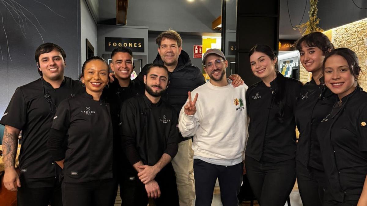 Juan Dávila y Galder Varas en el restaurante.