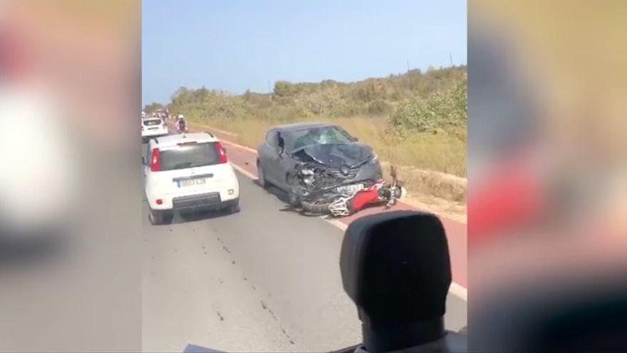 Imagen del accidente de tráfico en Formentera