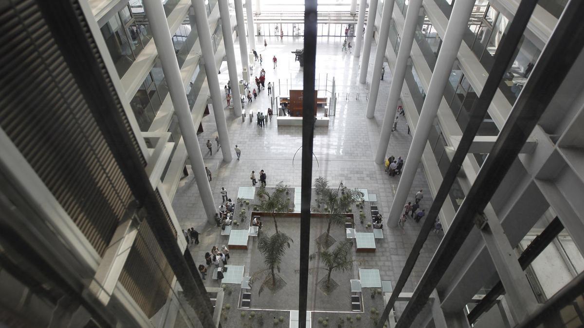 Imagen de archivo del vestíbulo de la Ciuda de la Justicia, sede de los juzgados de Violencia sobre la Mujer.