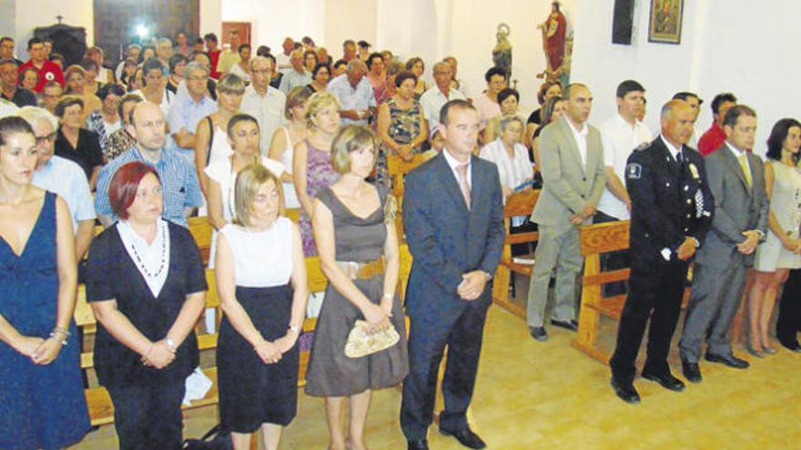 Un momento de la Misa de Sant Jaume, celebrada en la iglesia de Sant Francesc Xavier.