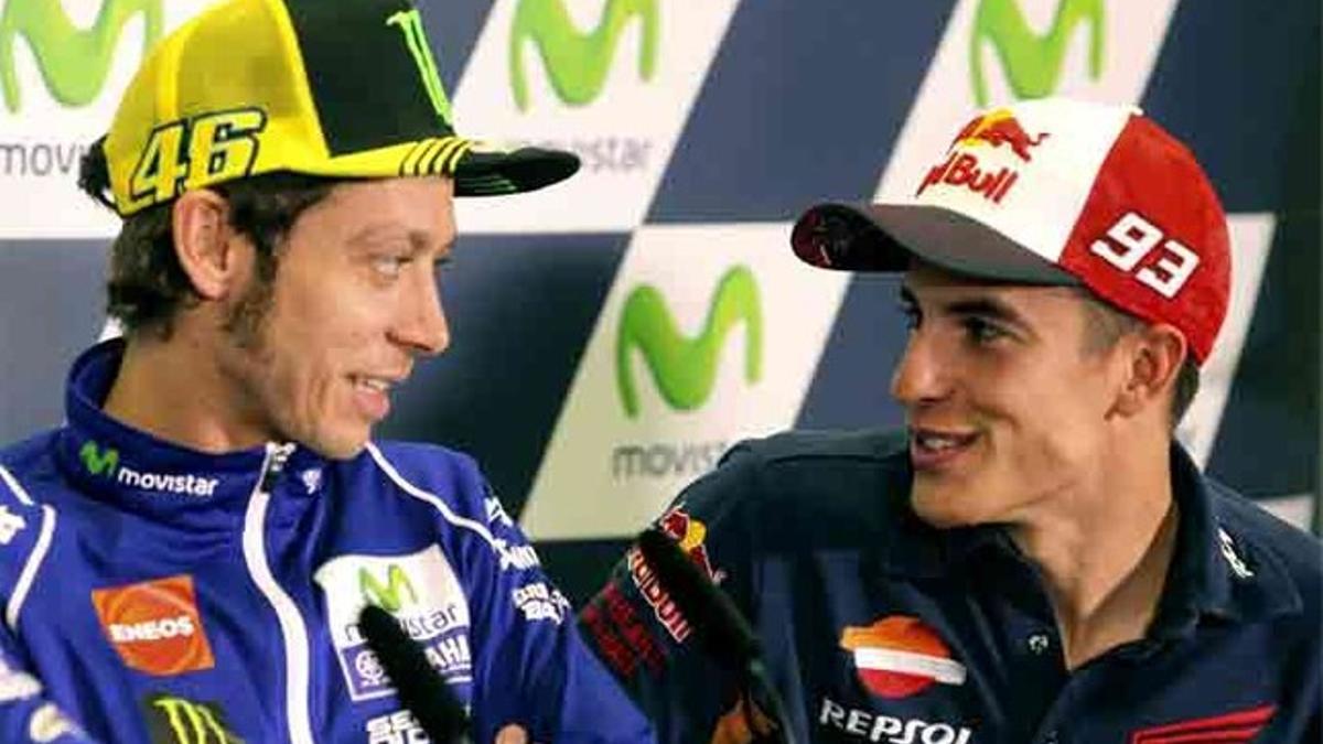 Valentino Rossi y Marc Márquez