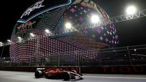 Charles Leclerc, el más rápido en Las Vegas