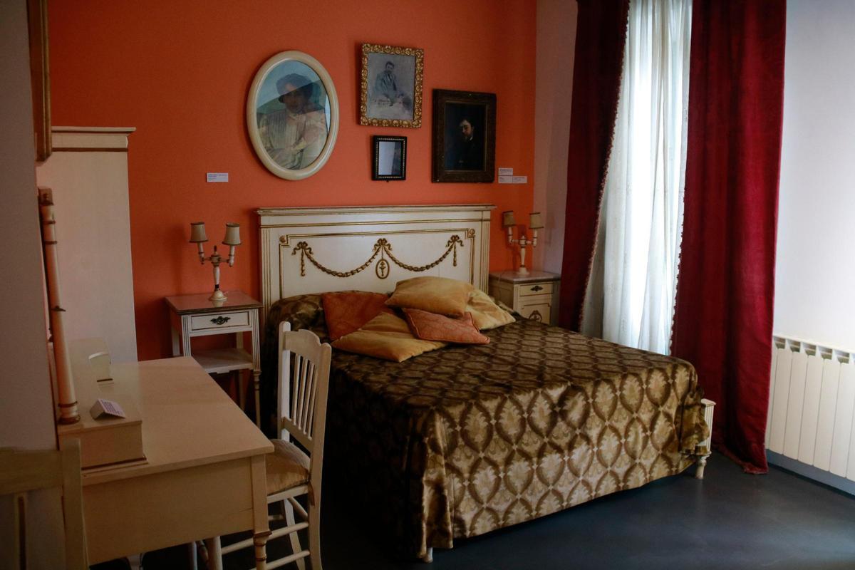 El dormitori d'Albéniz exposat.