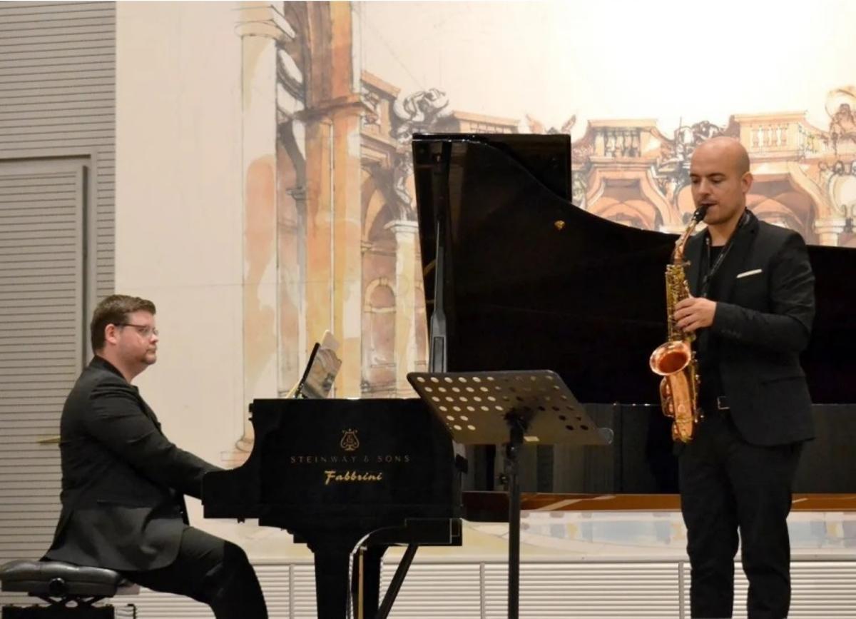 El dúo Scioto está formado por el pianista Gabriel López Rodríguez y el saxofonista Alexandre Gallego Medal.