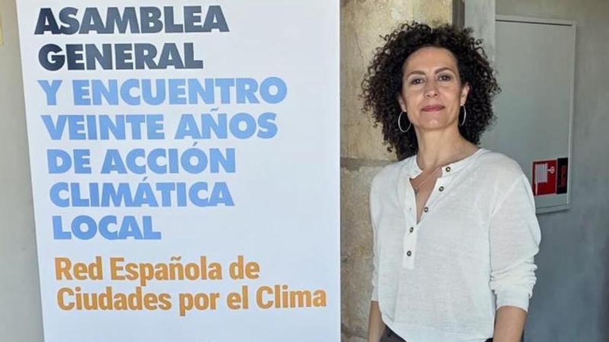 Sara Tena en el encuentro nacional por los 20 años de acción climática local de la FEMP.