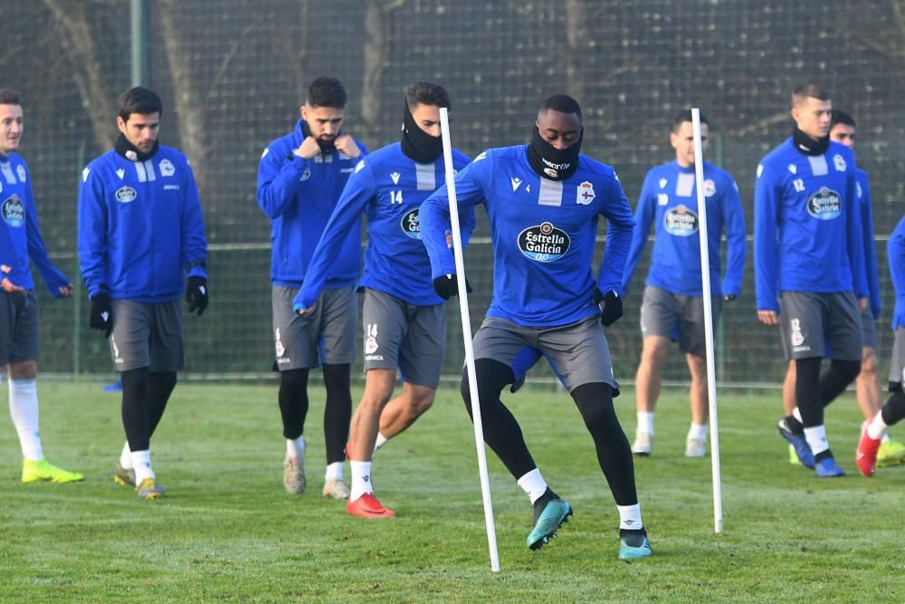 Última sesión del Dépor antes de jugar en Soria