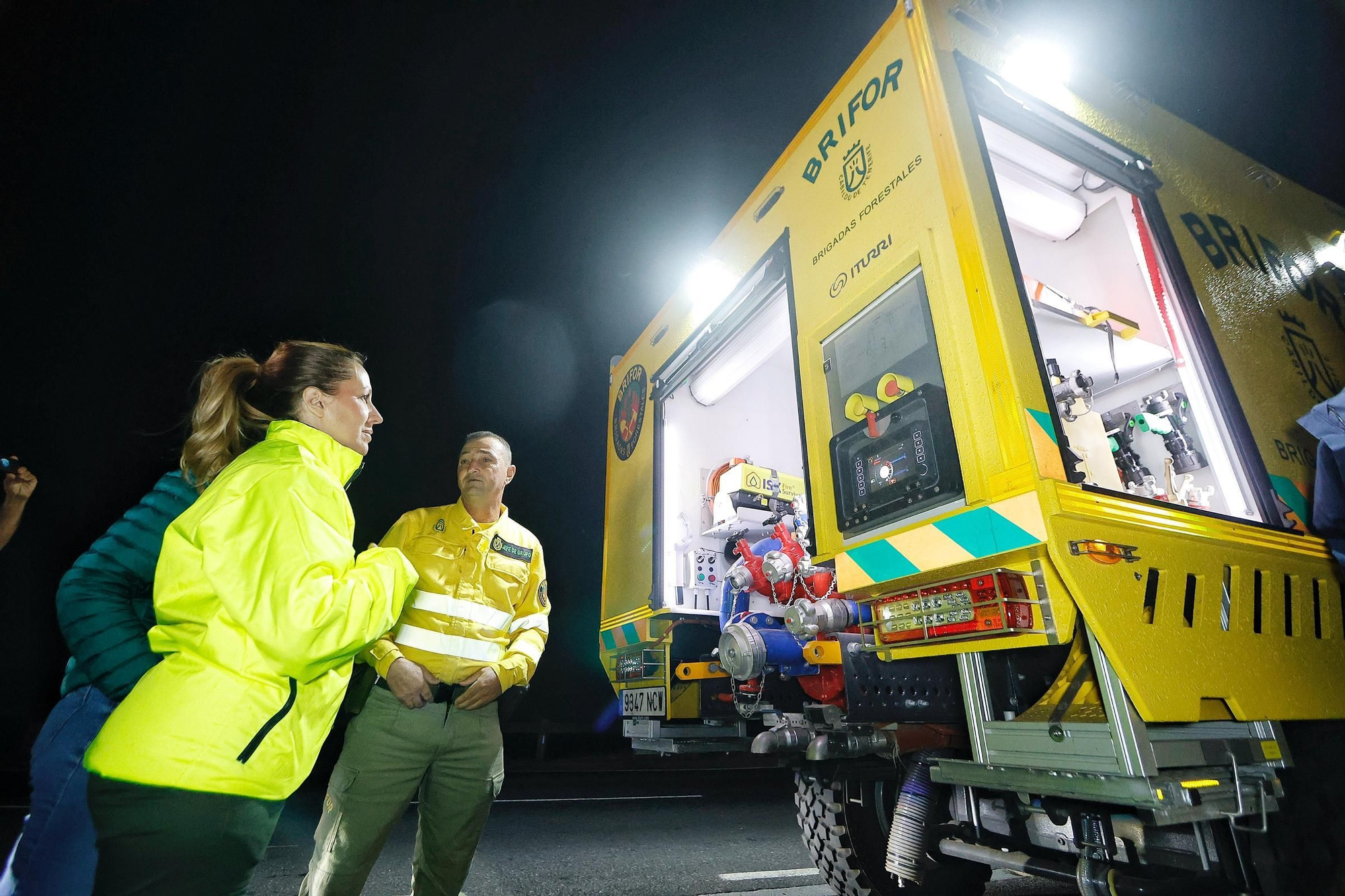 Visita nocturna al Operativo de Prevención y Extinción de Incendios Forestales