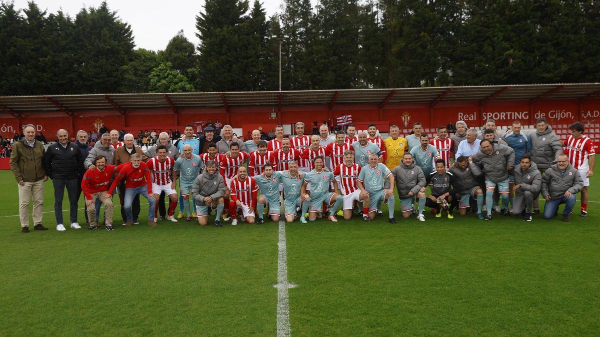 Partido veteranos Sporting contra veteranos del Atlético de Madrid