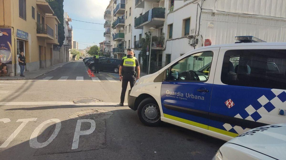 Un dels controls fet ahir a Figueres per part de la Guàrdia Urbana