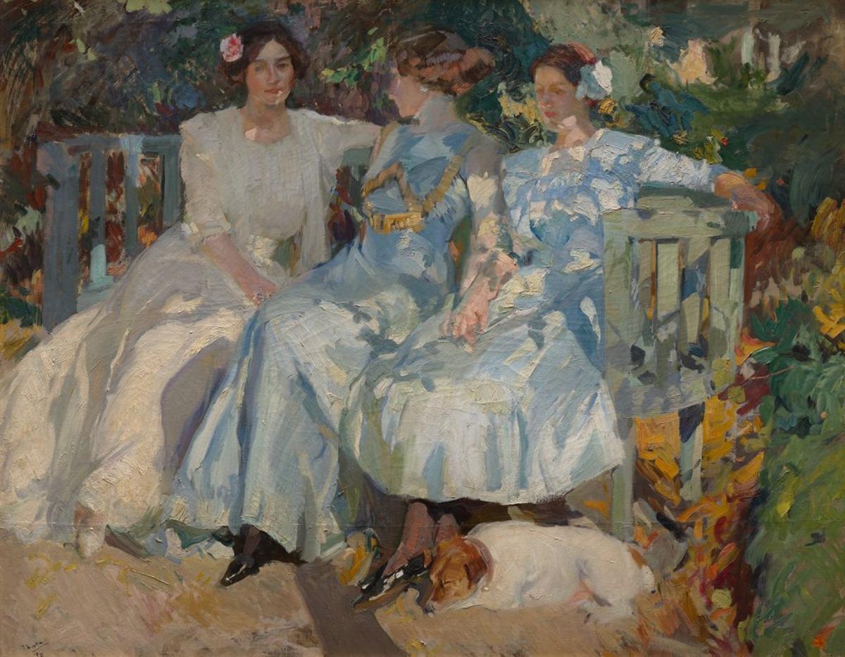 &quot;Mi mujer e hijas en el jardín&quot;, de Sorolla, perteneciente a la Colección Masaveu.