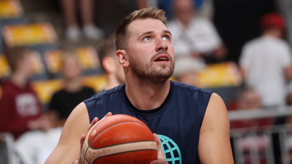 Luka Doncic, con la selección de Eslovenia