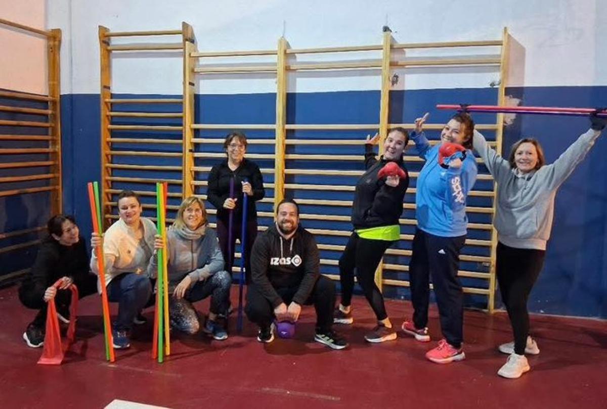 El grupo de acondicionamiento con el nuevo material.