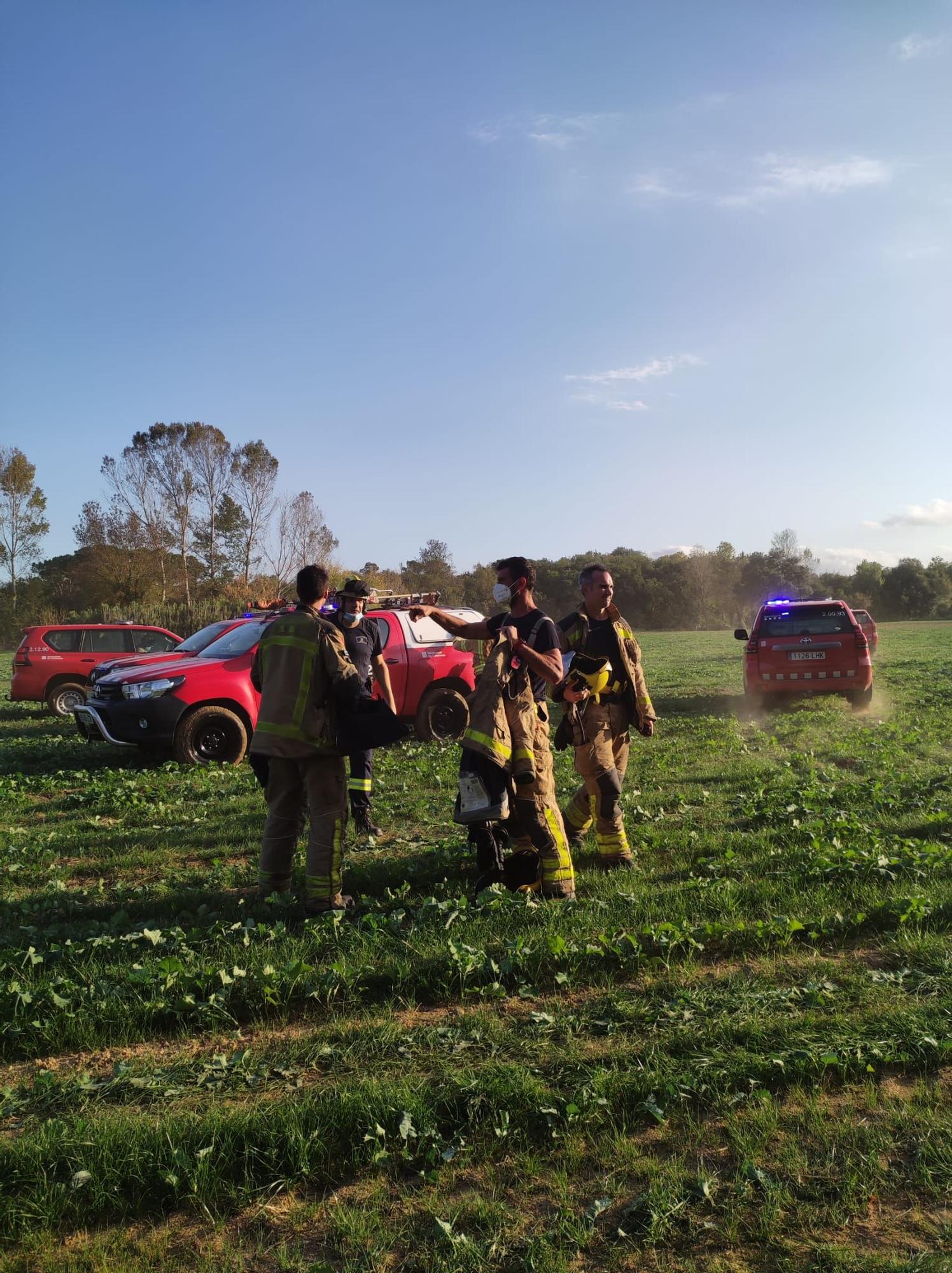 Bombers al lloc de l&#039;accident