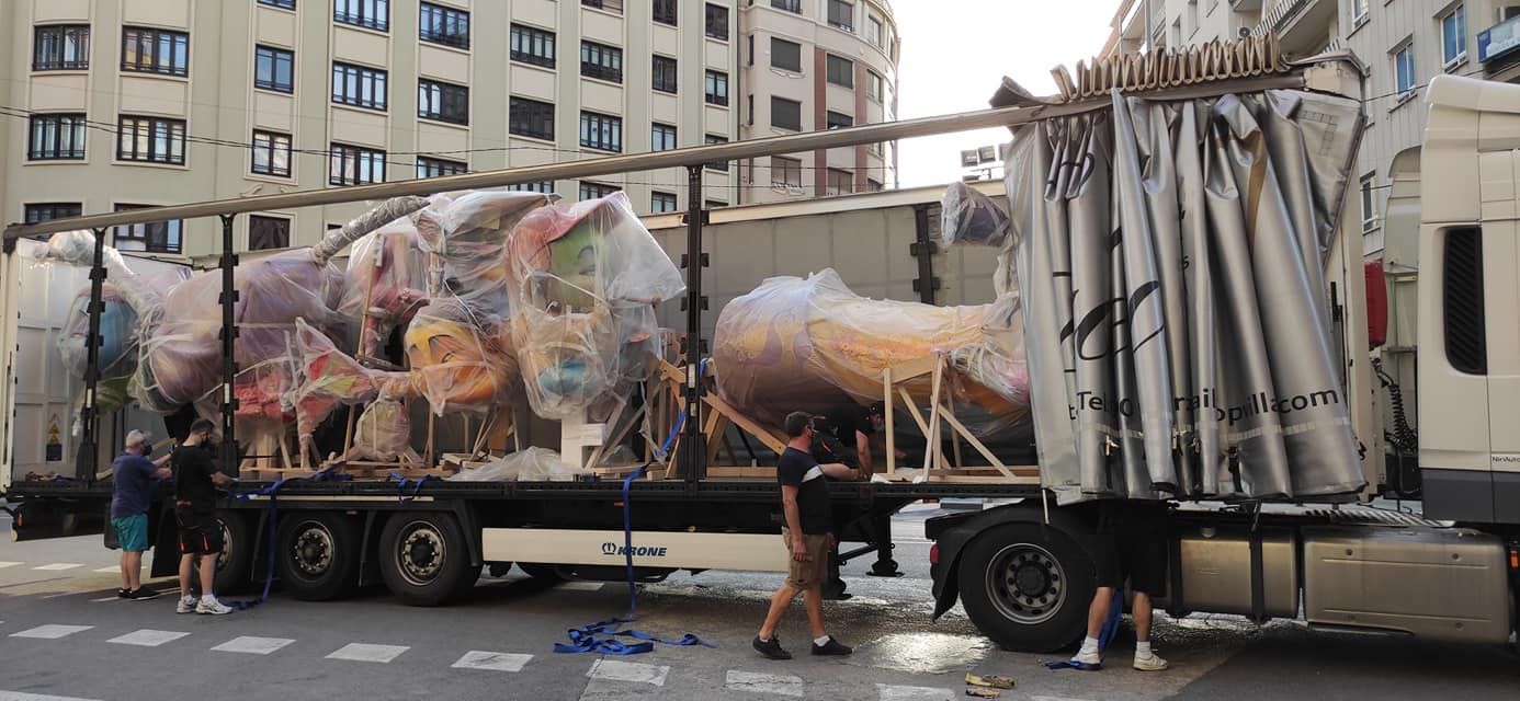 Fallas 2021. Plantà del 21 de agosto. Noche de emociones