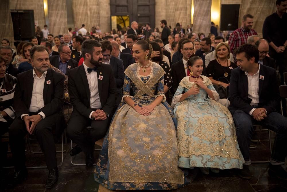 En el último acto, esperando la declaración de las fallas como Patrimonio de la Humanidad.