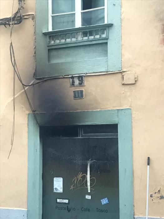 Incendio en una vivienda de Vegueta