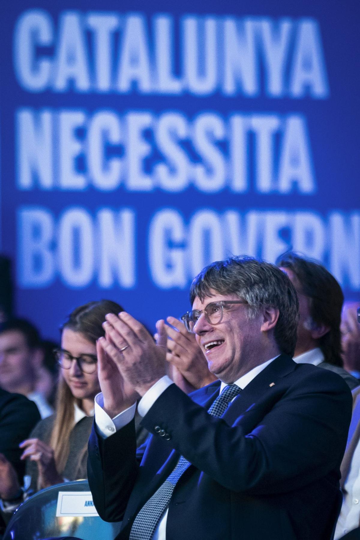 240425EFE_David Borrat_ Carles Puigdemont, participa en un acto al inicio de la campa�a para las elecciones regionales de Catalu�a del 12 de mayo, este jueves en Argel�s-sur-Mer, Francia.1.jpg