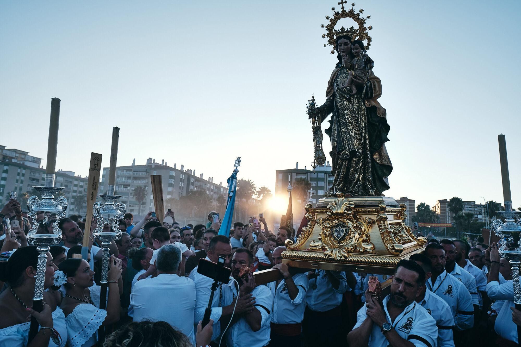 Procesión de la Virgen del Carmen en Huelin este domingo en imágenes