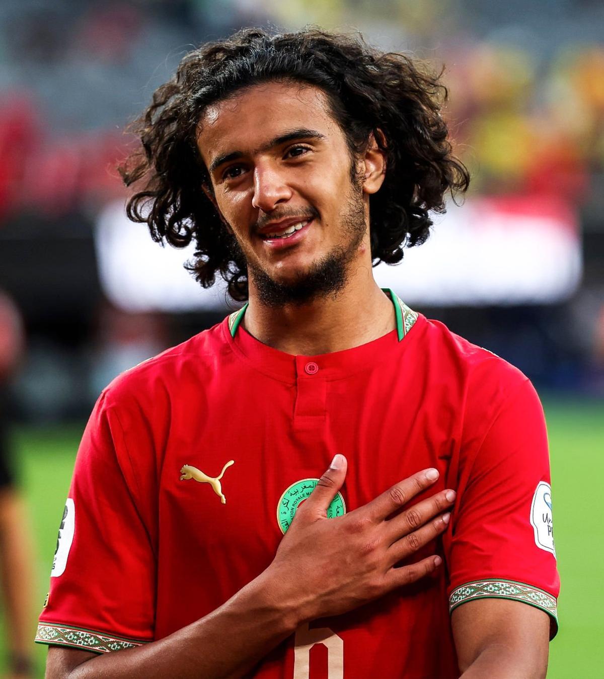 Ayyoub Bouaddi, tras el partido entre Marruecos y Brasil