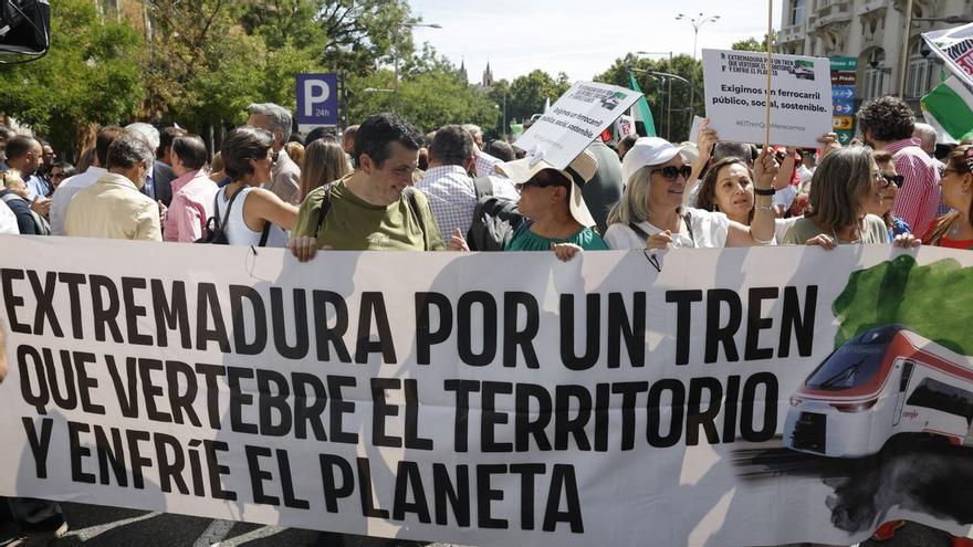 Manifestación en Madrid por un tren digno para Extremadura