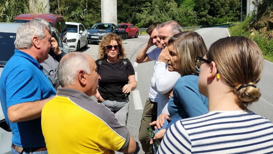 La visita a la zona de Cachafeiro en mayo.