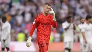 Lunin cierra un debate y abre un problema en la portería del Real Madrid