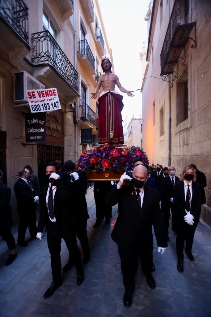 Otra imagen de la salida del Vía Crucis General de la Junta Mayor